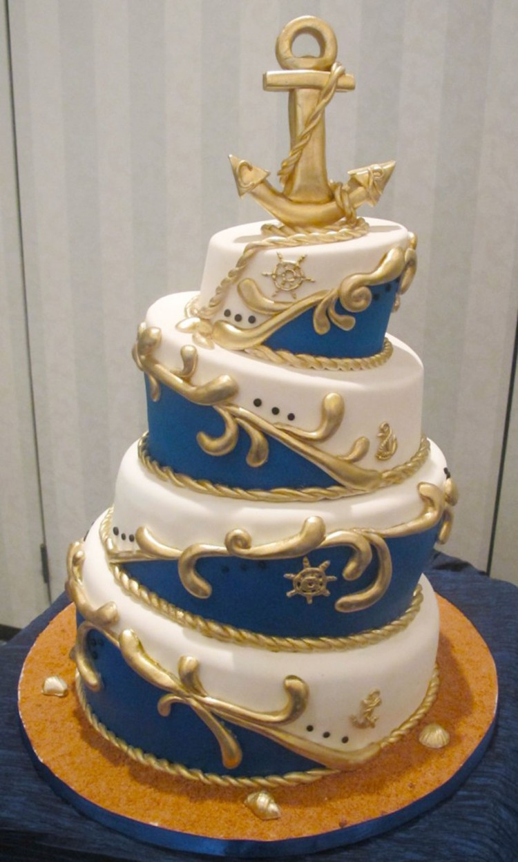 Nautical Wedding Cakes
 Nautical Topsy Turvy Wedding Cake Wedding Cake Cake