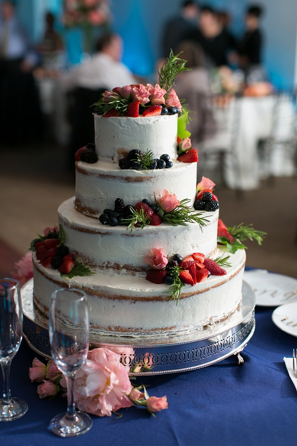 Navy Blue And Coral Wedding Cakes
 Fun Navy Blue and Coral Pink Wedding Aisle Society