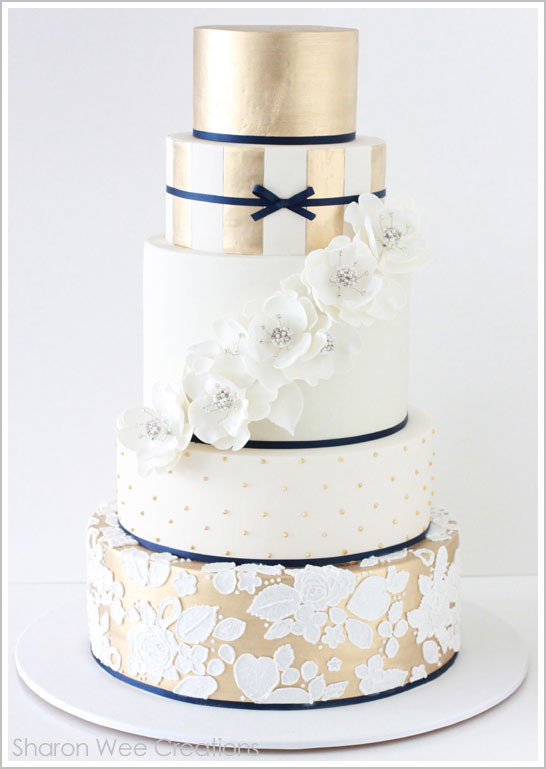 Navy Blue And Gold Wedding Cakes
 Wedding Theme Navy Muted Gold