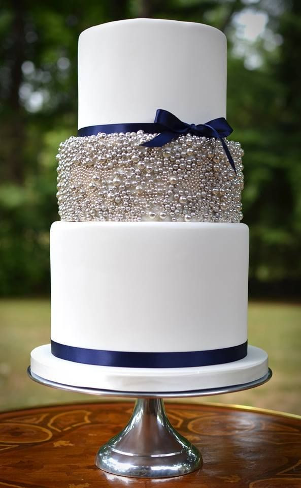 Navy Blue and Silver Wedding Cakes 20 Best Ideas Winter Wedding Blues