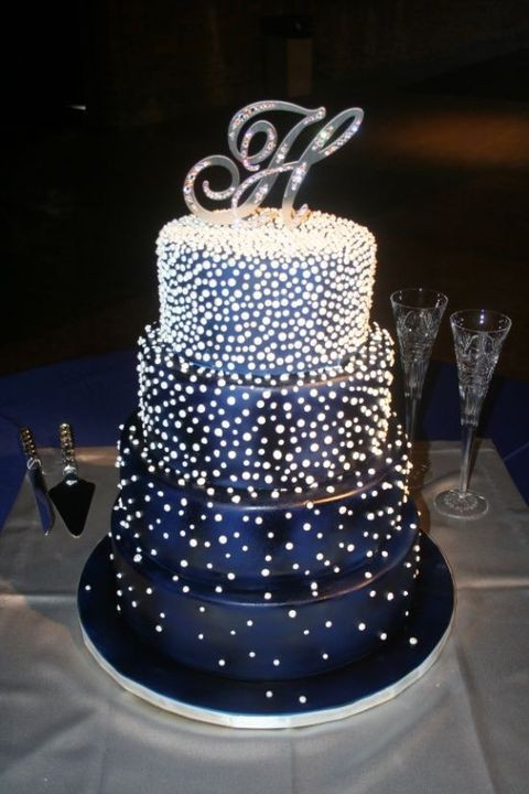 Navy Blue And Silver Wedding Cakes
 45 Gorgeous Navy And Silver Wedding Ideas