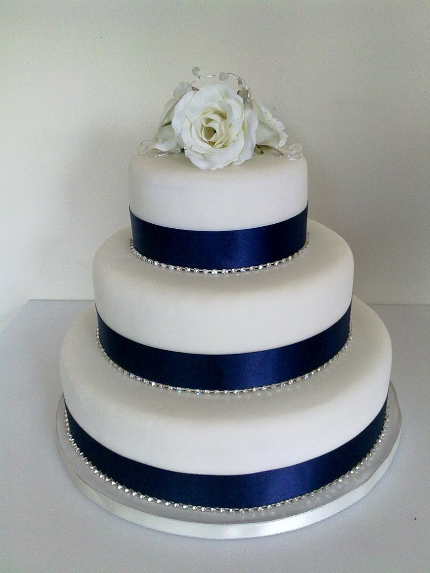Navy Blue And White Wedding Cakes
 Navy Wedding Cake Decorations Wedding Ideas By Colour