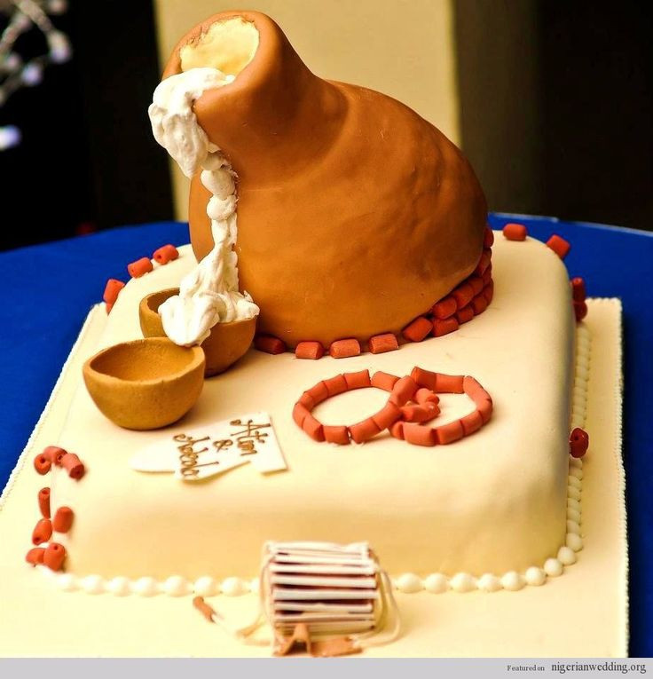 Nigerian Traditional Wedding Cakes
 Nigerian wedding traditional engagement wedding cake for