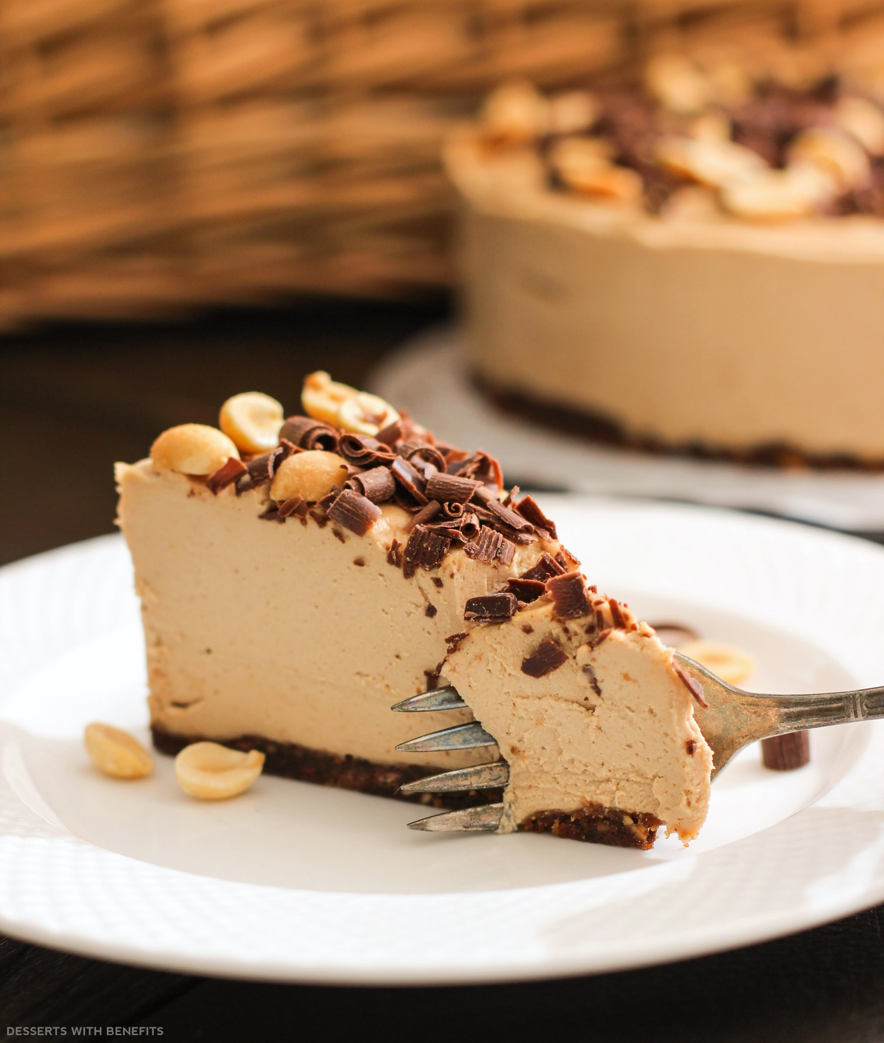 No Bake Healthy Dessert
 Healthy Chocolate Peanut Butter Raw Cheesecake