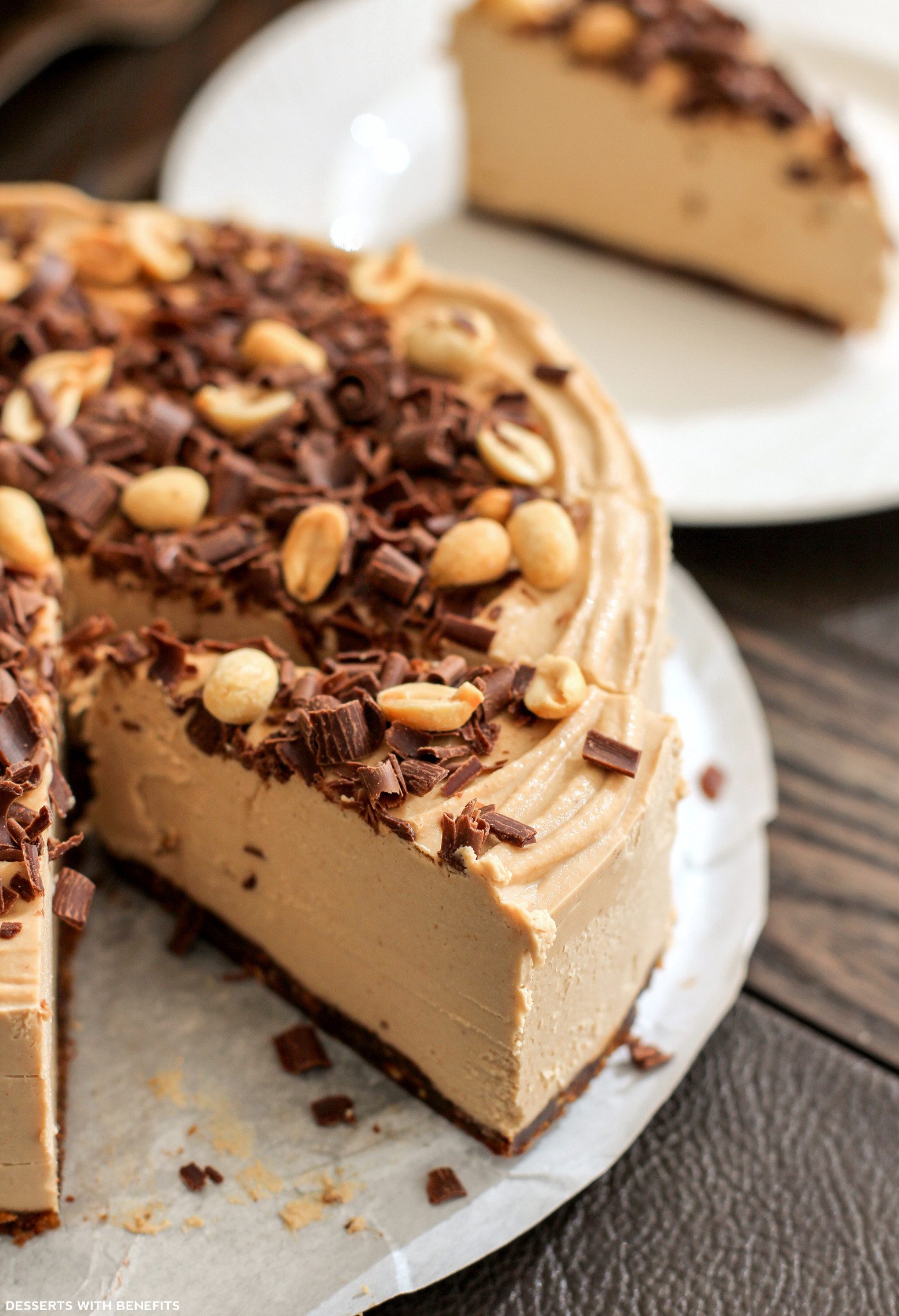 No Bake Healthy Dessert
 Healthy Chocolate Peanut Butter Raw Cheesecake
