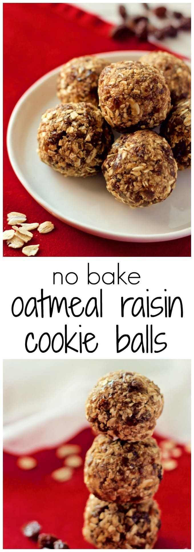 No Bake Healthy Oatmeal Cookies
 No bake oatmeal raisin cookie balls Family Food on the Table
