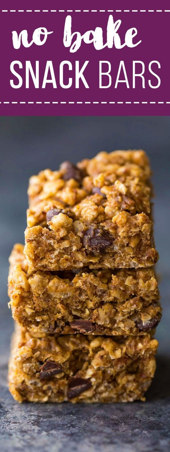 No Bake Healthy Snacks
 No Bake Healthy Snack Bars