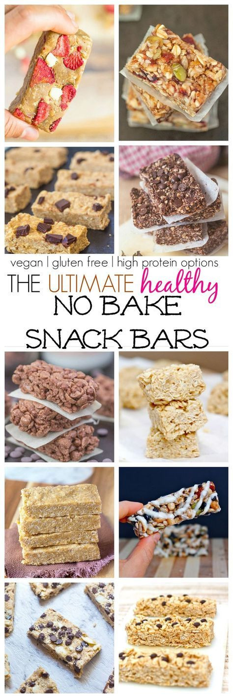 No Bake Healthy Snacks
 The Ultimate Healthy No Bake Snack Granola Protein Bars