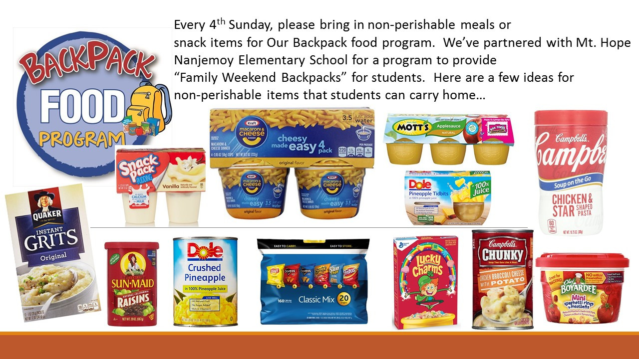 Non Perishable Healthy Snacks
 munity Outreach