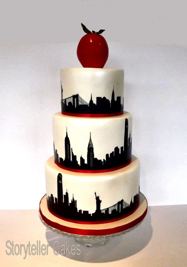 Nyc Wedding Cakes
 New York Theme Wedding Cake Cake by Storyteller Cakes