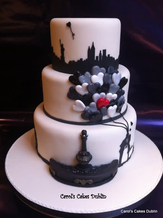 Nyc Wedding Cakes
 New york Banksy inspired wedding cake cake by Carol