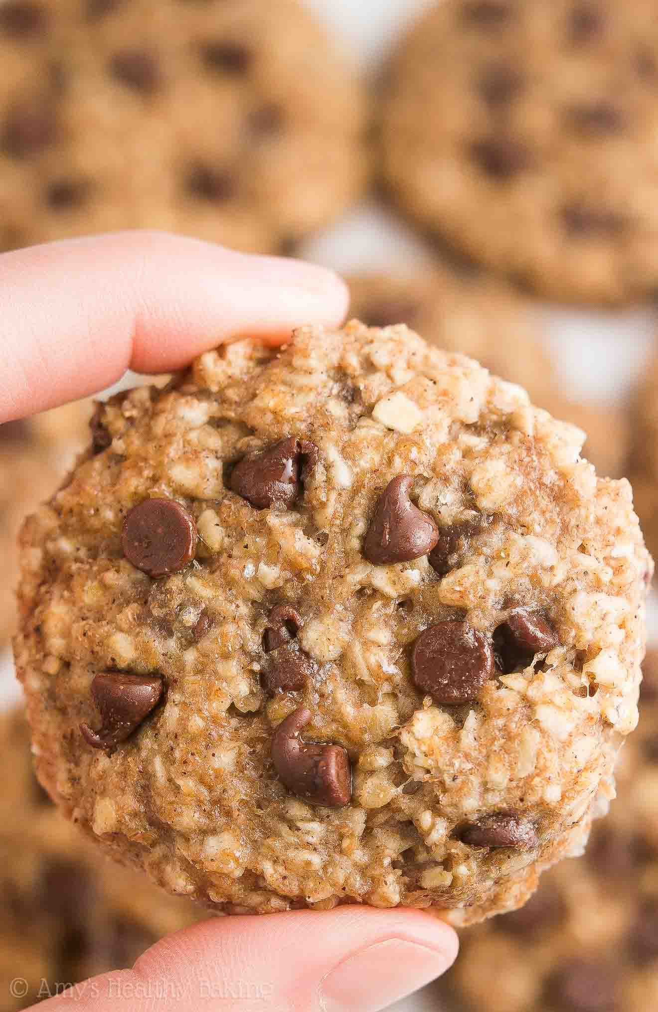 Oat Chocolate Chip Cookies Healthy
 Healthy Chocolate Chip Banana Oatmeal Breakfast Cookies