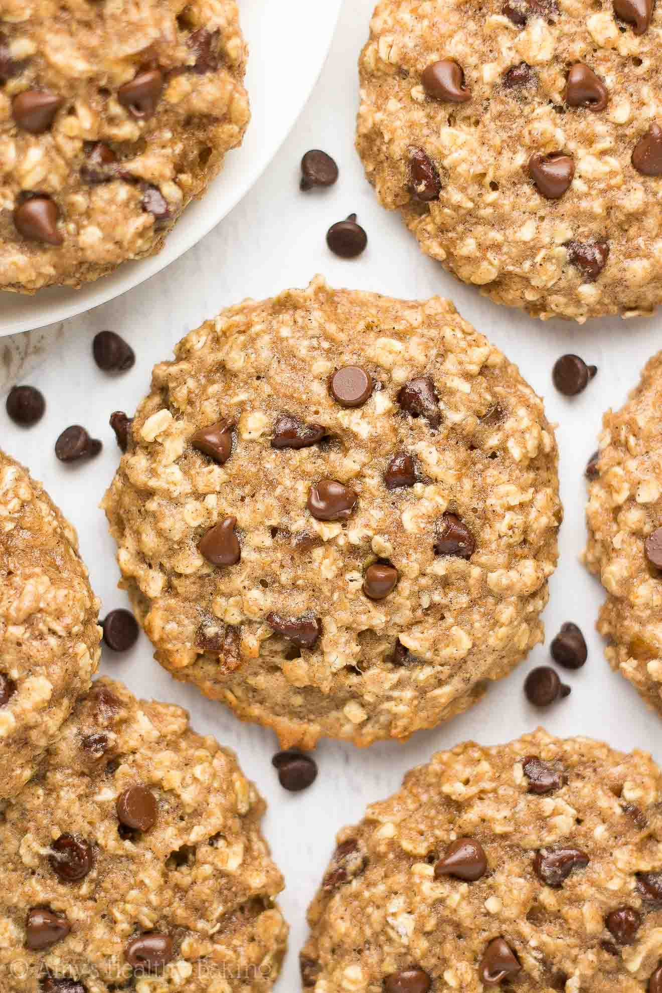 Oat Chocolate Chip Cookies Healthy
 Healthy Caramel Chocolate Chip Oatmeal Cookies