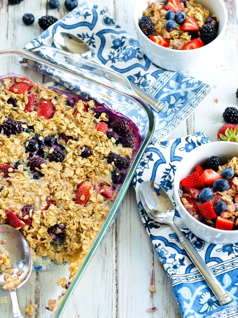 Oatmeal Healthy Breakfast
 Triple Berry Baked Oatmeal Happy Healthy Mama