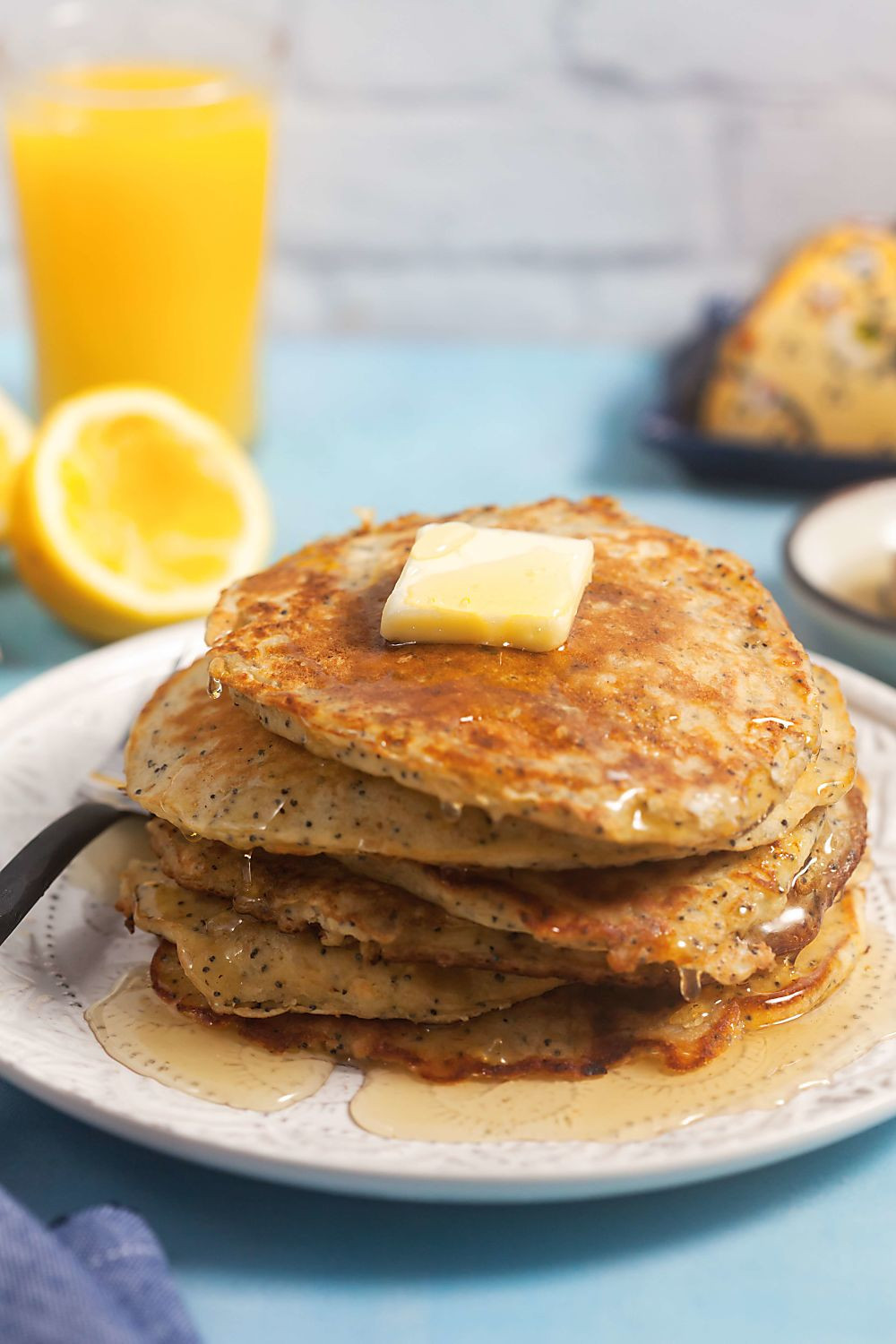 Oatmeal Pancakes Healthy
 Lemon Poppy Oatmeal Pancakes