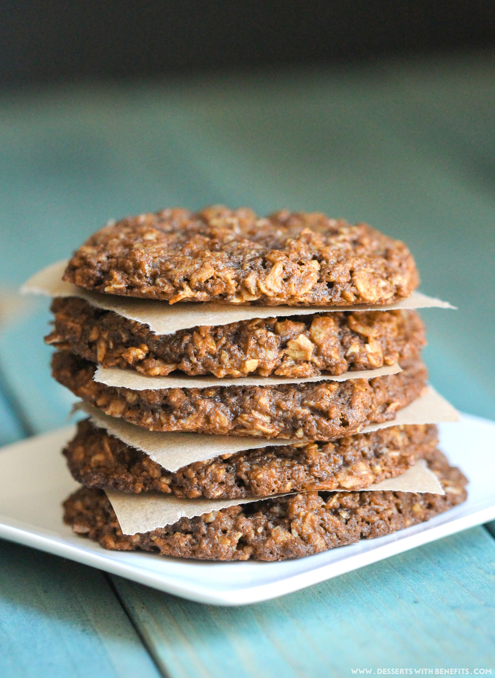 Oatmeal Peanut Butter Cookies Healthy
 Healthy Chewy Peanut Butter Oatmeal Cookies recipe gluten