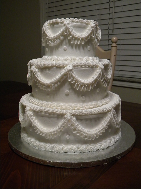 Old School Wedding Cakes
 "Old School" Traditional Wedding Cake