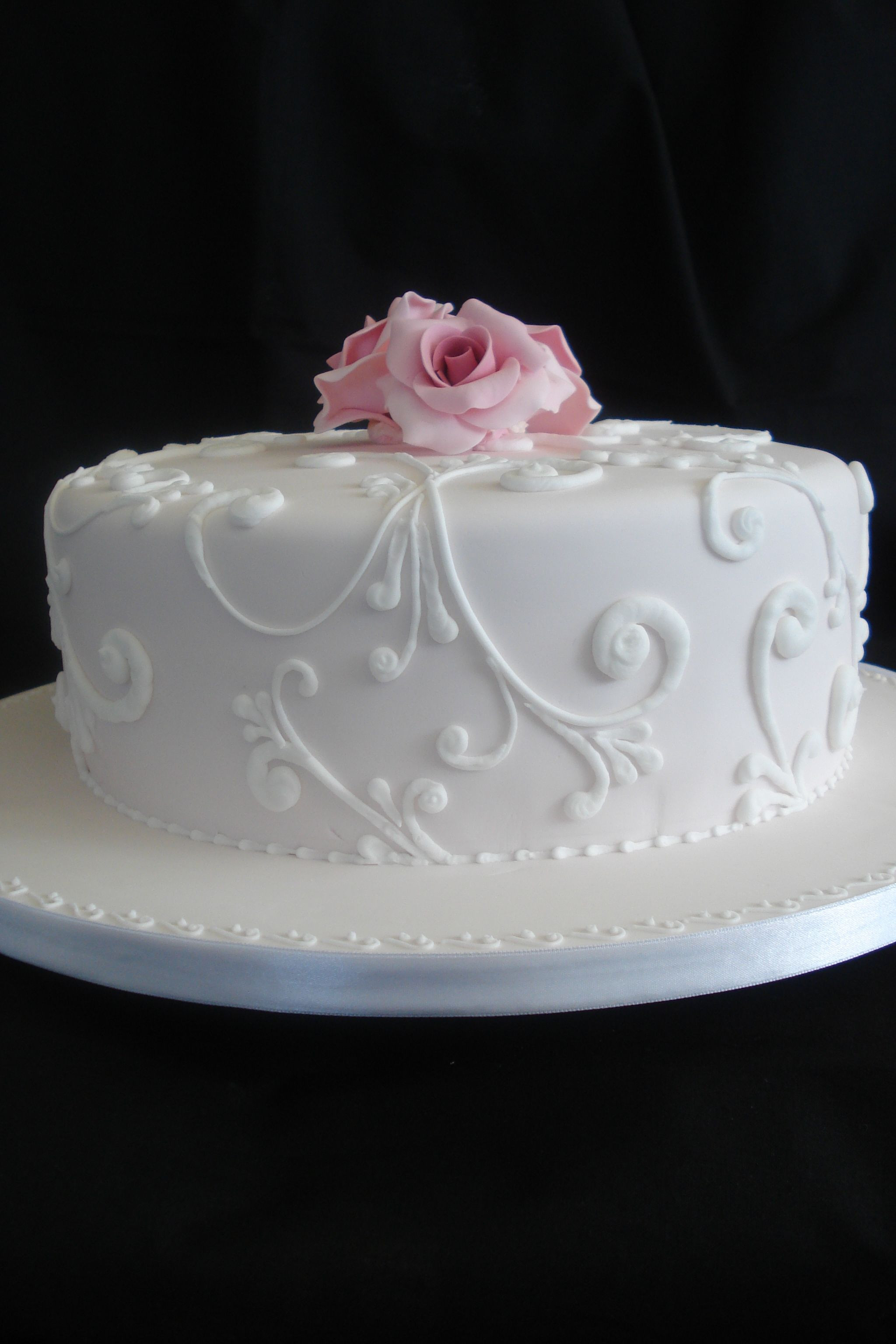 One Tier Wedding Cakes
 Simple Wedding Cakes Single Tier Cake Decorating