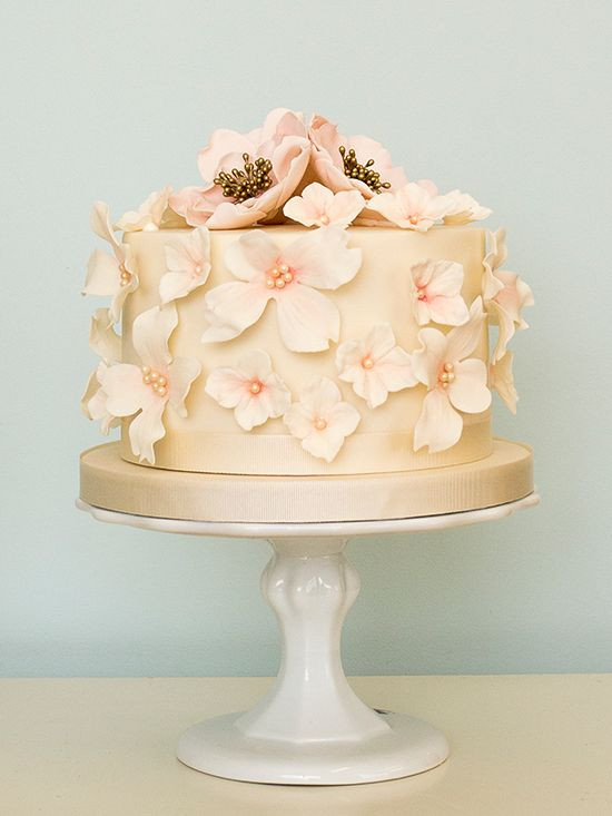 One Tier Wedding Cakes
 Top 12 Single Tier Gumpaste Flower Wedding Cakes – Cheap