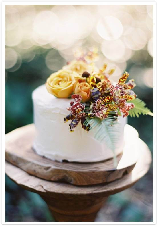 One Tiered Wedding Cakes
 e Tier Fall Wedding Cake