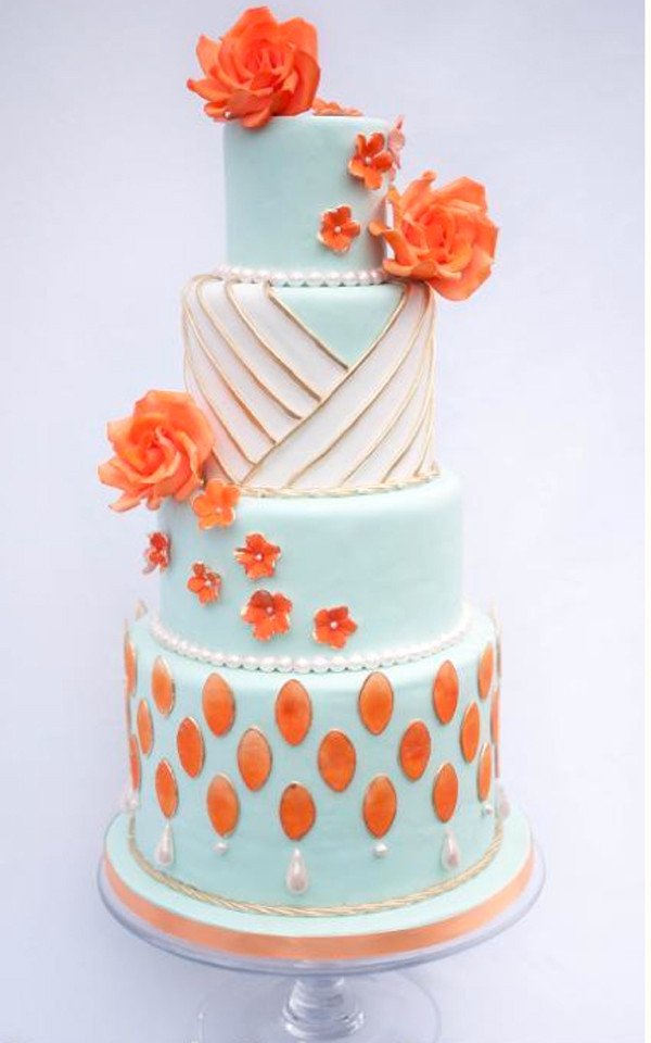 Orange And Blue Wedding Cakes
 Beautiful Orange Wedding Cakes Let Orange Inspire You