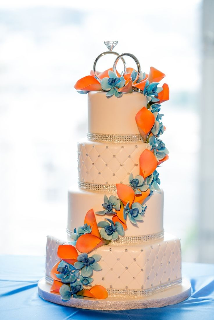 Orange And Blue Wedding Cakes
 24 best Royal Blue and Orange Wedding ideas images on