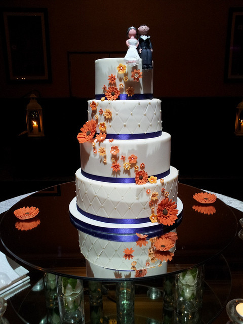 Orange And Purple Wedding Cakes
 purple and orange wedding cake