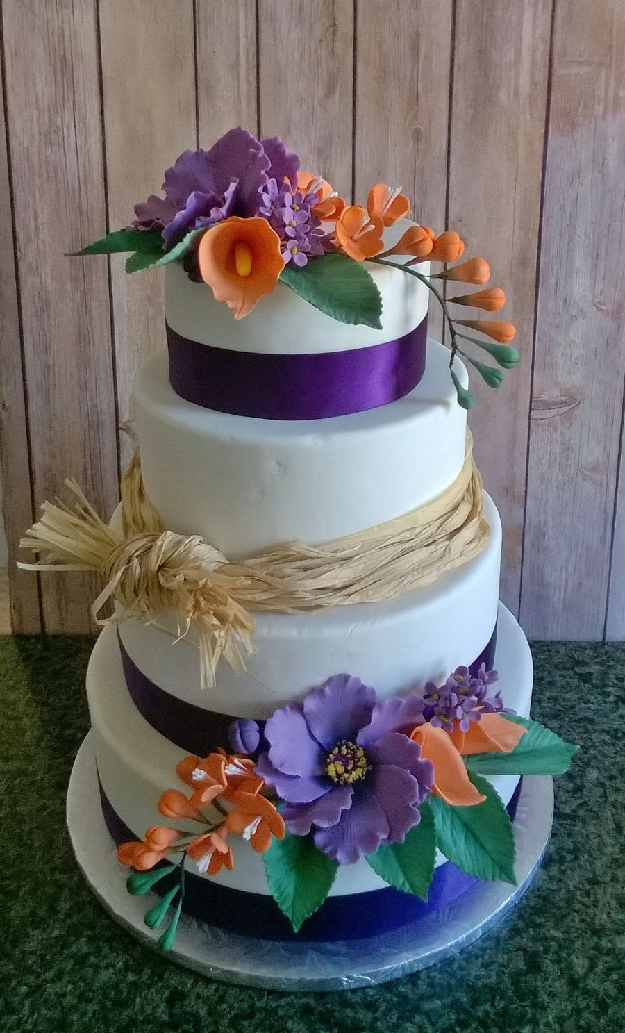 Orange And Purple Wedding Cakes
 Purple And Orange Wedding Cake CakeCentral