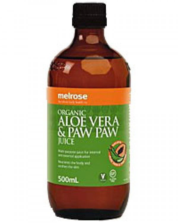 Organic Aloe Vera Juice
 Melrose Organic Aloe Vera PawPaw Juice 500ml Health Food