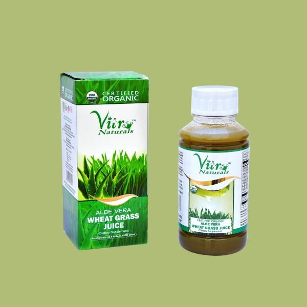 Organic Aloe Vera Juice
 Certified Organic ALOE VERA WHEAT GRASS JUICE