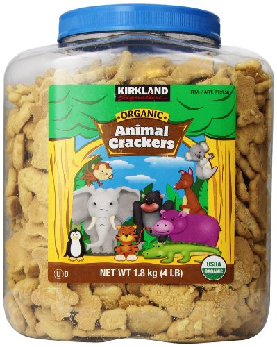 Organic Animal Crackers
 Kirkland Signature Animal Crackers Organic 4 Pound by