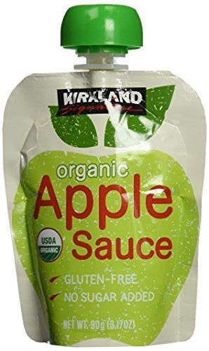 Organic Applesauce Pouches
 3 Packs Kirkland Signature Organic Applesauce 24
