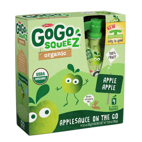 Organic Applesauce Pouches
 GoGo Squeez Organic Apple Apple Applesauce 3 2 oz Pouches