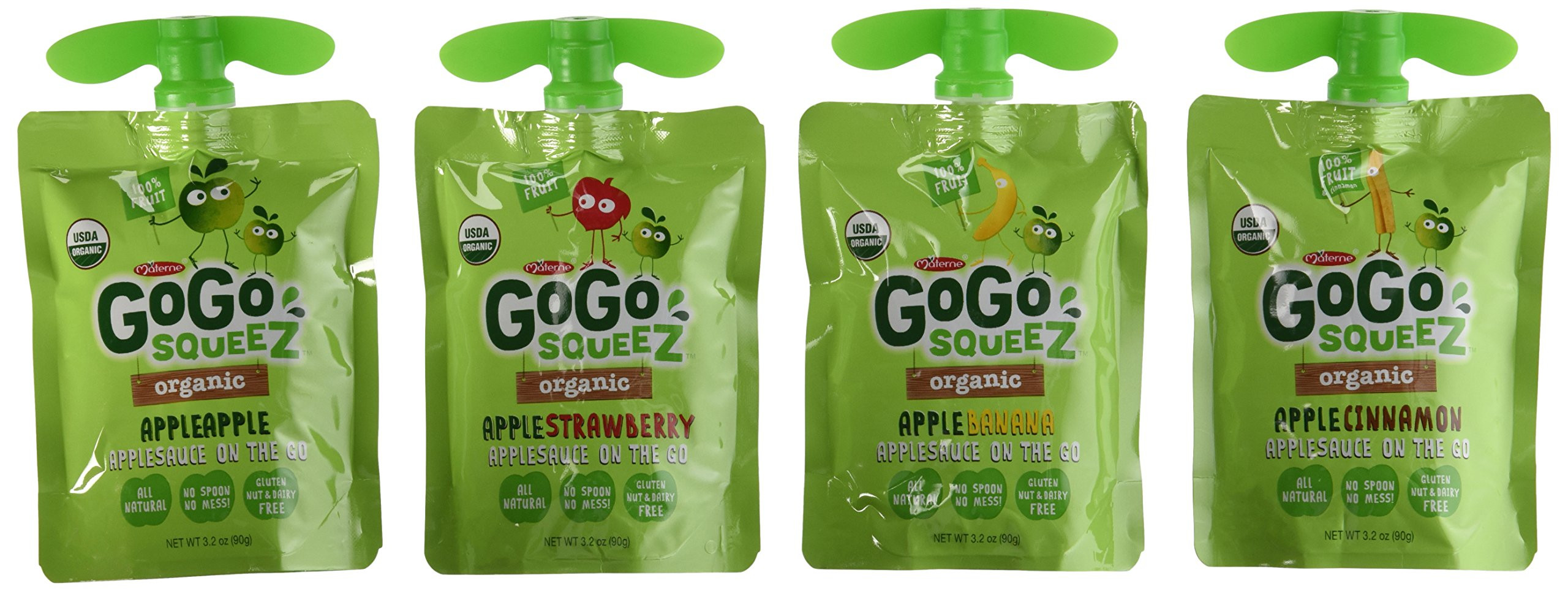 Organic Applesauce Pouches
 GoGo squeeZ Organic Applesauce on the Go Apple Peach 3 2