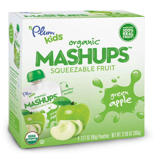 Organic Applesauce Pouches
 Plum Organics Mashups Green Apple