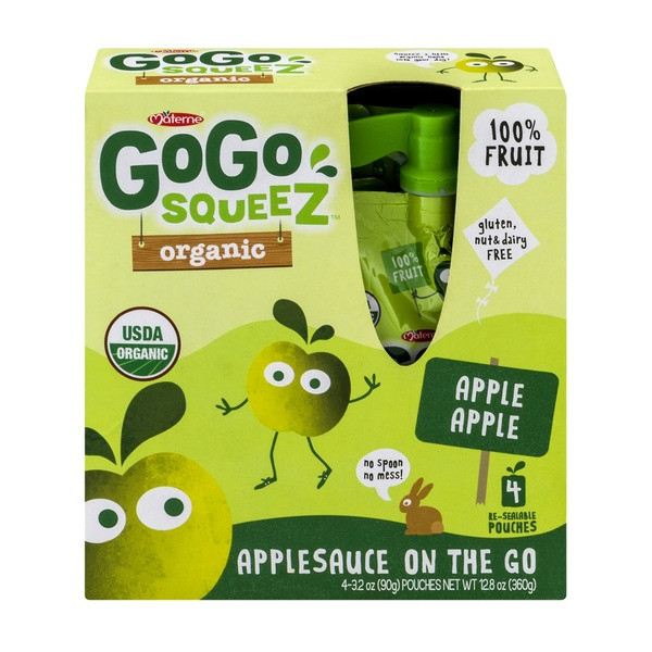 Organic Applesauce Pouches
 GoGo Squeez Organic Applesauce The Go Apple Apple 4