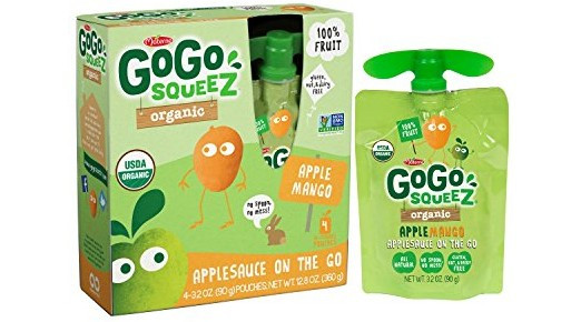 Organic Applesauce Pouches
 WILL SELL OUT GoGo SqueeZ Organic Applesauce Apple