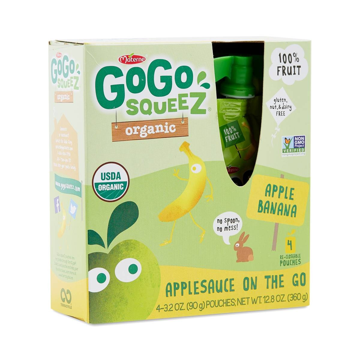 Organic Applesauce Pouches
 Apple Banana Applesauce The Go by GoGo SqueeZ Thrive