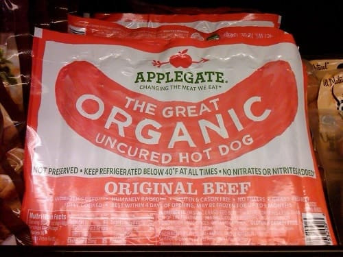 Organic Beef Hot Dogs
 Applegate Organic Beef Hot Dogs 2 Points LaaLoosh