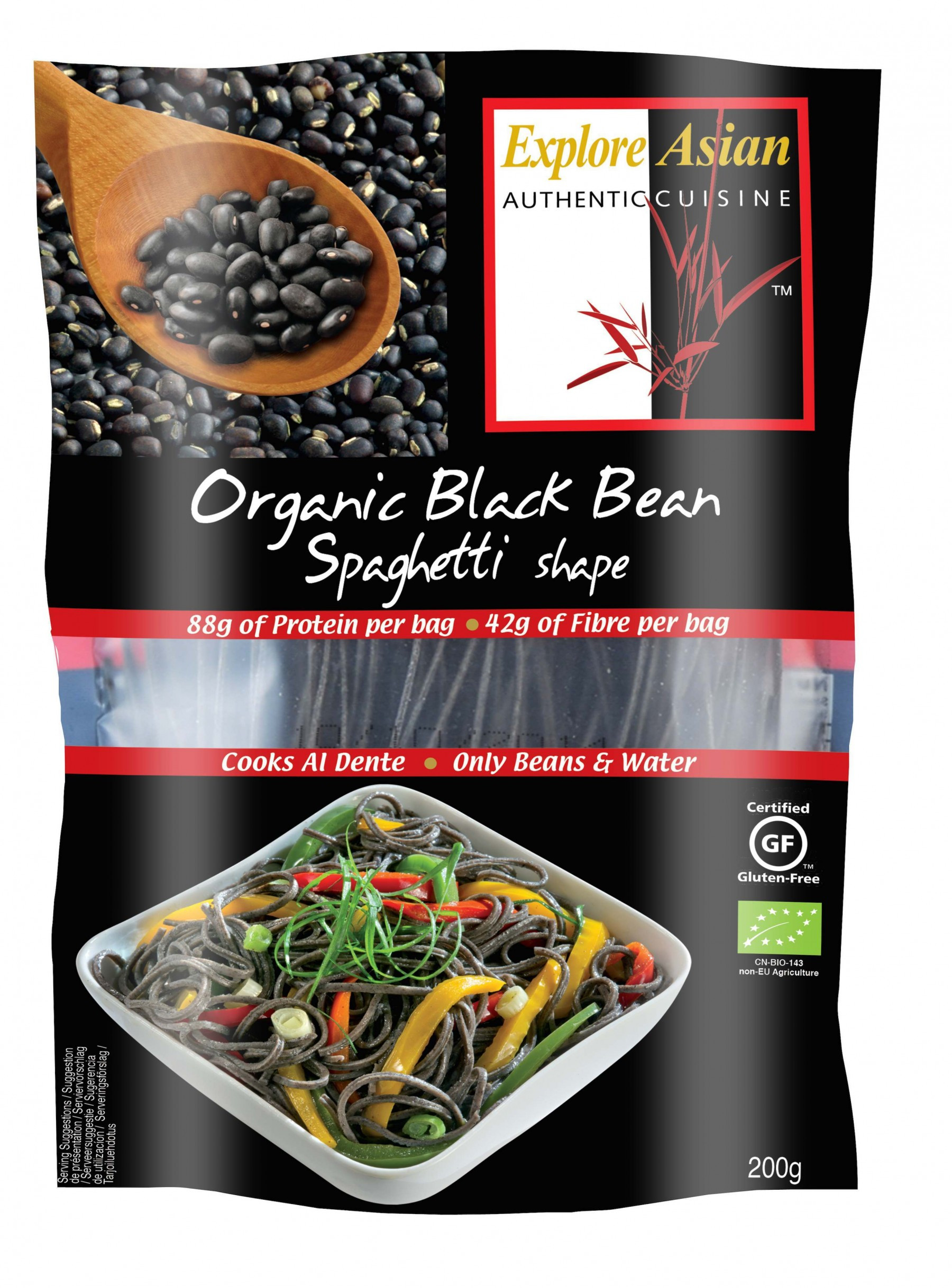 Organic Black Bean Spaghetti
 Explore Asian Organic Black Bean Spaghetti 200g