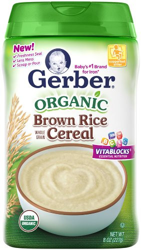 Organic Brown Rice Cereal
 Gerber Baby Cereal Organic Brown Rice 8 Ounce Buy