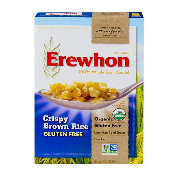 Organic Brown Rice Cereal
 Erewhon Whole Grain Cereal Crispy Brown Rice from