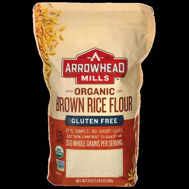 Organic Brown Rice Flour
 Arrowhead Mills Organic Brown Rice Flour 24 oz 680 grams