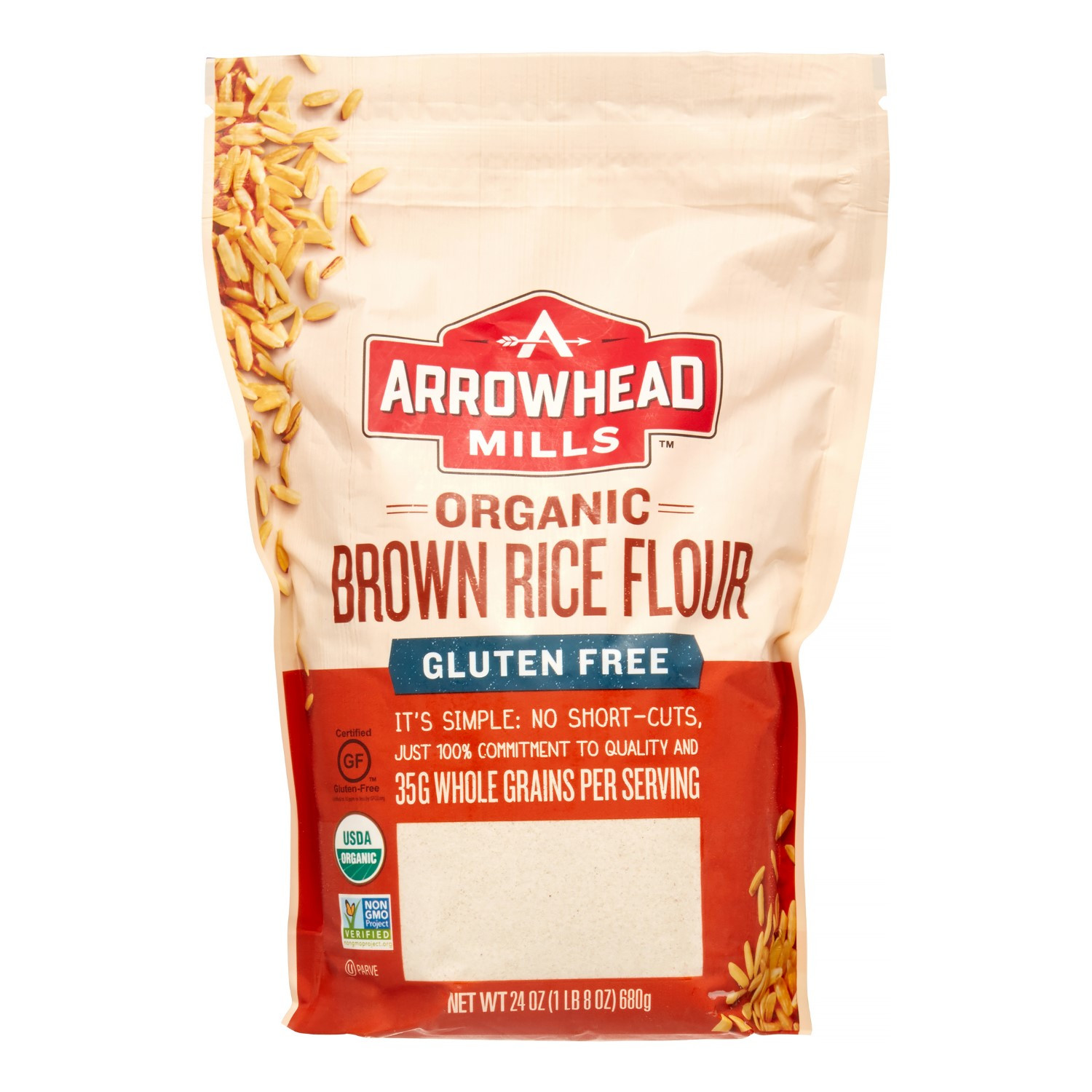 Organic Brown Rice Flour
 Arrowhead Mills Gluten Free Organic Brown Rice Flour 24