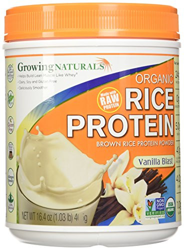 Organic Brown Rice Protein Powder
 Growing Naturals Organic Rice Protein Powder Vanilla