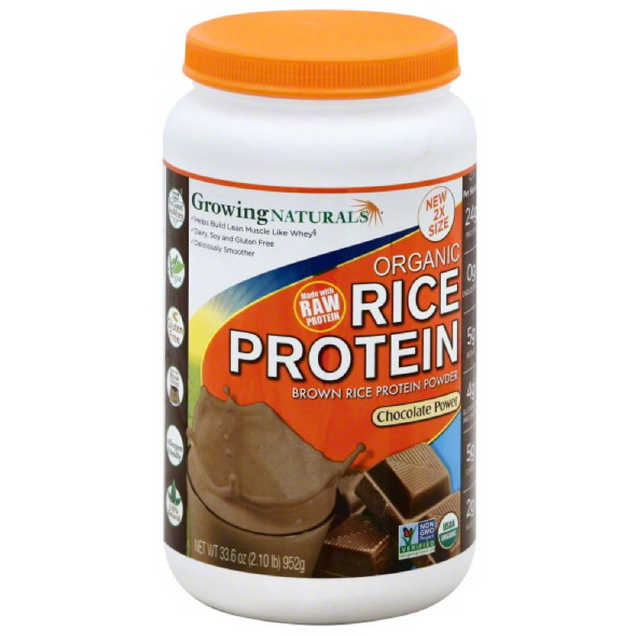 Organic Brown Rice Protein Powder
 Growing Naturals Chocolate Power Organic Protein Brown