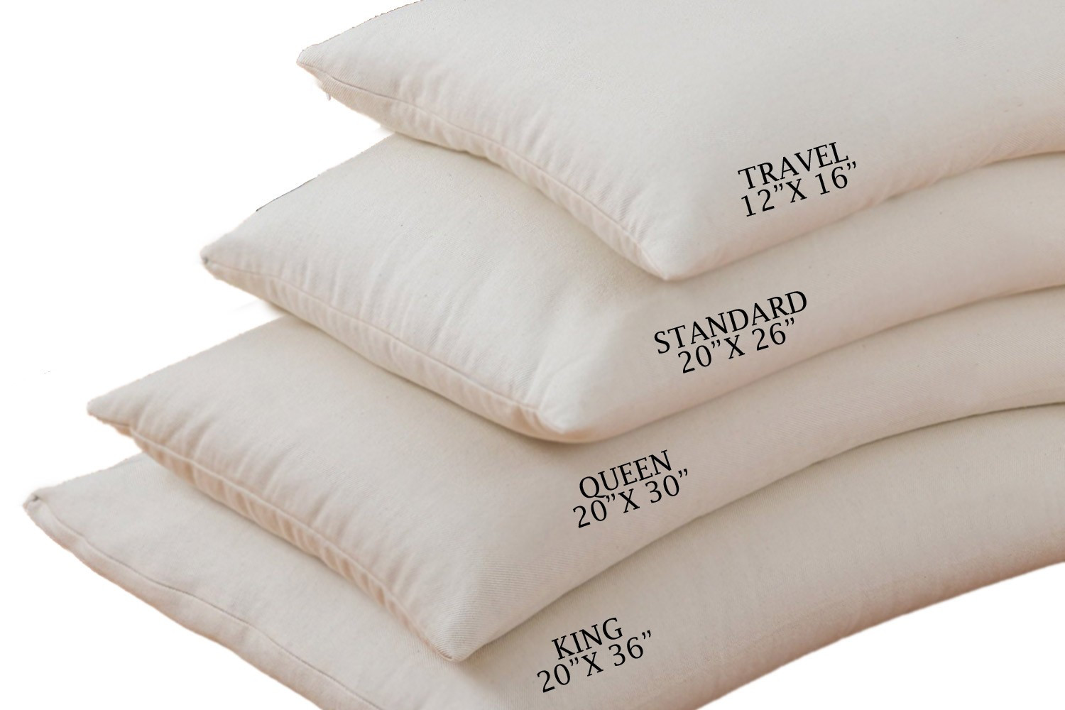 Organic Buckwheat Pillow
 Organic Cotton & Buckwheat Bed Pillow Standard Queen King