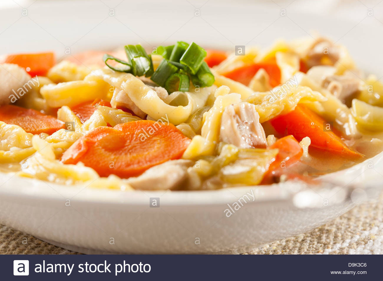 Organic Chicken Noodle Soup
 Homemade Organic Chicken Noodle Soup with celery and