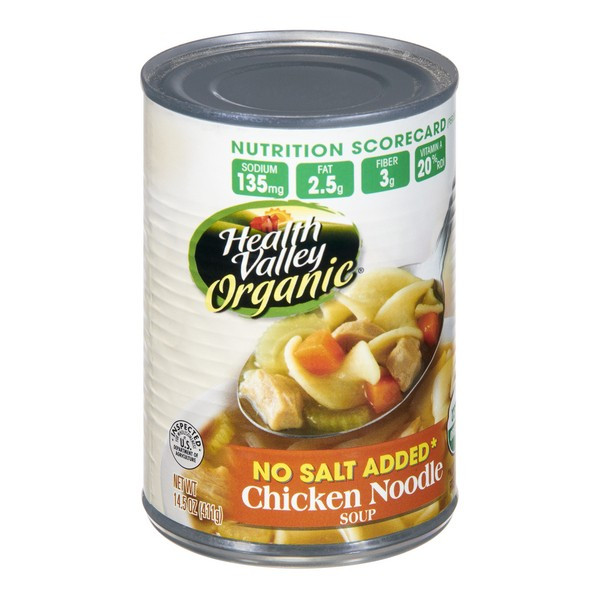Organic Chicken Noodle Soup
 Health Valley Soup Chicken Noodle No Salt Added Organic