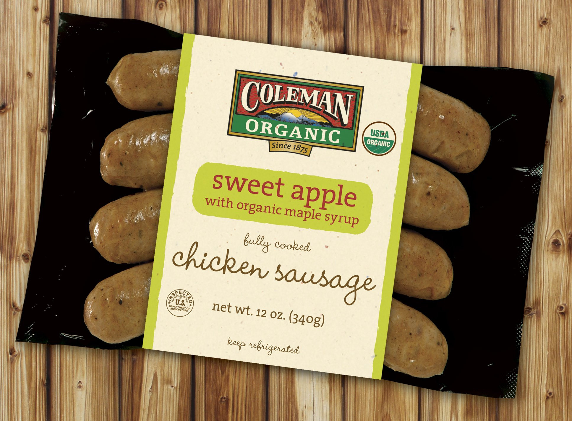 Organic Chicken Sausage
 Coleman Organic sausage